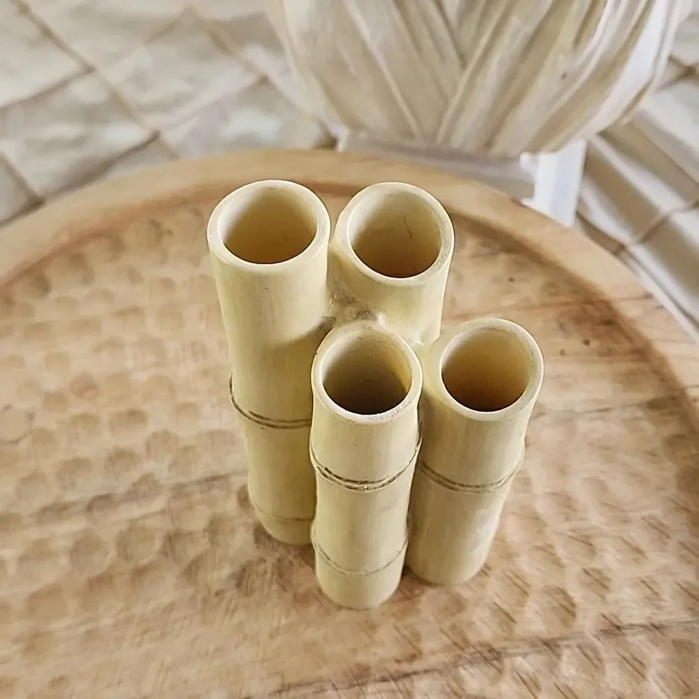 Hand Painted Faux Bamboo Vase